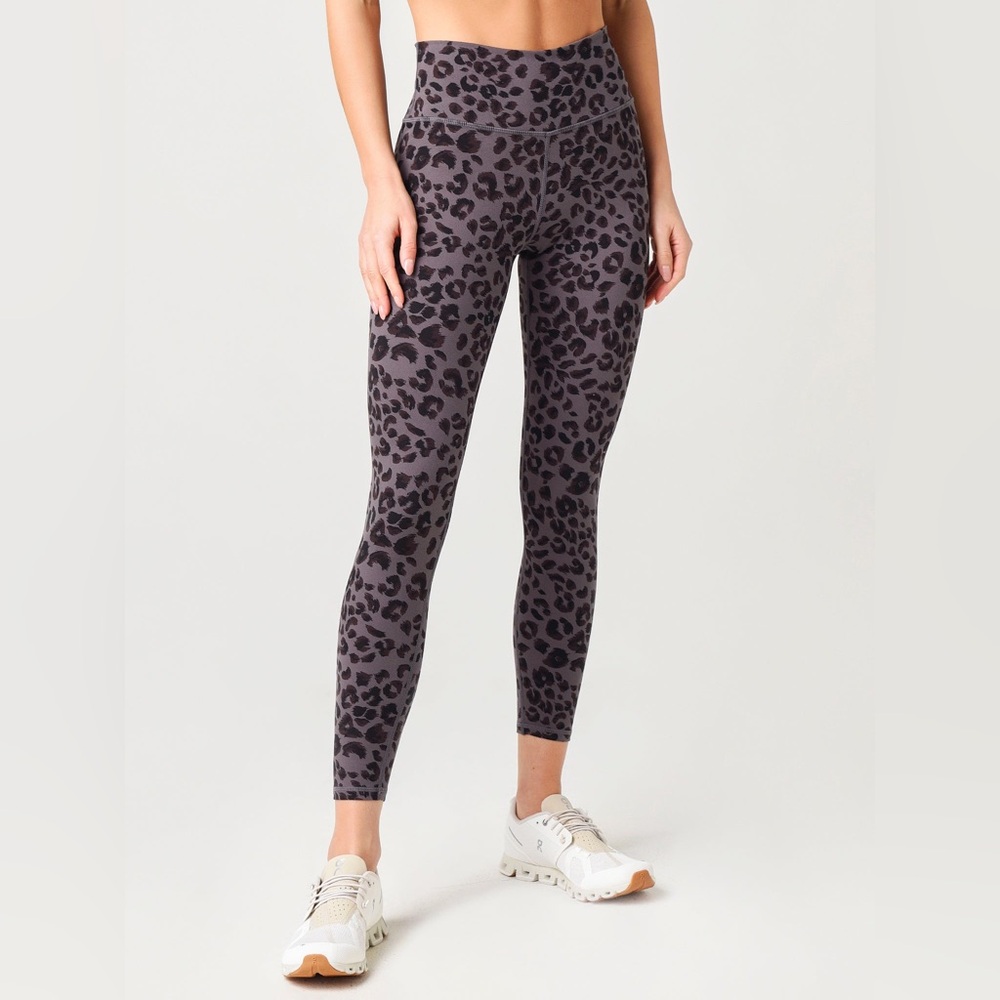 Varley Charcoal Leopard High-Rise Leggings